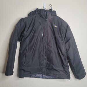 CAT Men's Work Removable Hood Jacket Black Size L